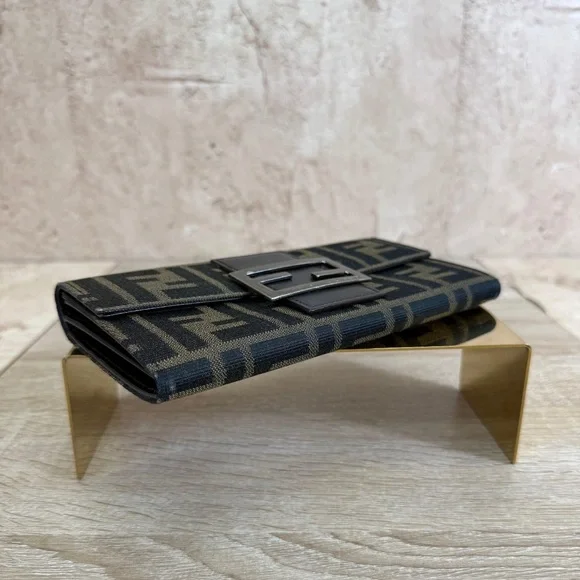 Vintage Authentic - Fendi Brown Zucca Pattern -
Canvas Long Wallet - Picture 4 of 10